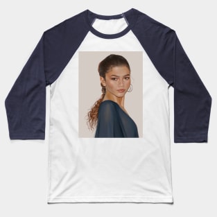 Zendaya Portrait Baseball T-Shirt